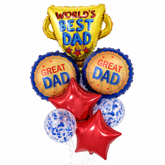 AMFIN [Elite Bunch Series] Father's Day Trophy Balloon Bouquet V1 - Pack of 7