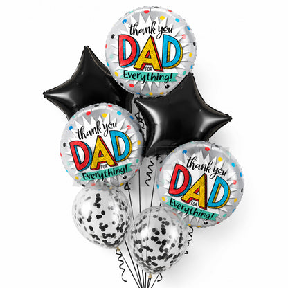 AMFIN [Elite Bunch Series] Father's Day Balloon Bouquet V2 - Pack of 7