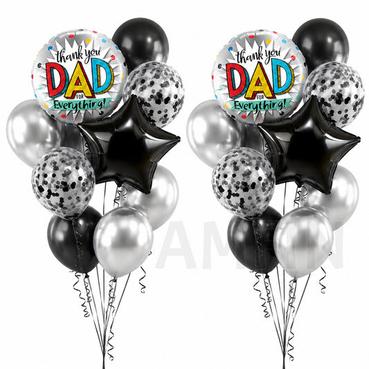 AMFIN [Classic Bunch Series] Father's Day Celebration Balloons Bouquet V2 - Pack of 20