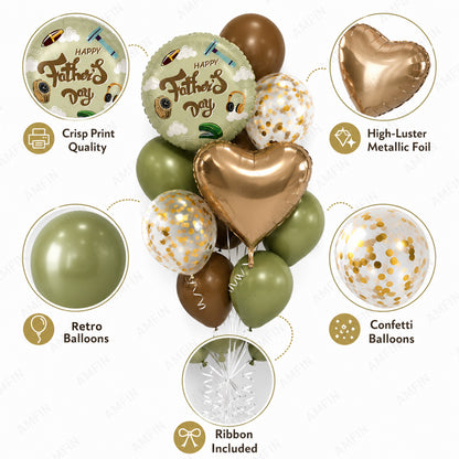 AMFIN [Classic Bunch Series] Father's Day Celebration Balloons Bouquet V5 - Pack of 20