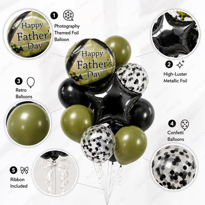 AMFIN [Classic Bunch Series] Father's Day Celebration Balloons Bouquet V6 - Pack of 20